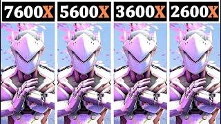 Ryzen 5 2600X vs 3600X vs 5600X vs 7600X  12 Games Tested 