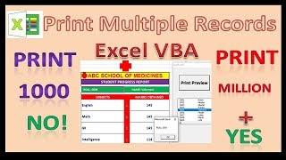 How to Print Records Excel VBA