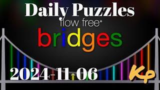 Flow Free Bridges - Daily Puzzles - 2024-11-06 - November 6th 2024