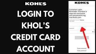 Kohls Card Login  How to Sign in Kohls Credit Card Online 2023  mykohlscard.com Login