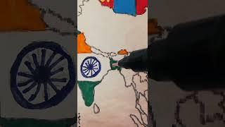 Coloring flags on the world map #coloring #country #map #bangladesh