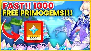 How To Get 1000 Primogems FAST IN 1 MINUTE - Genshin Impact