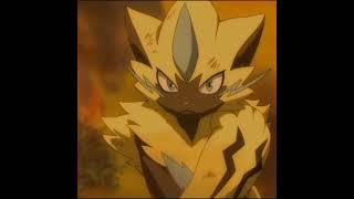 Ash vs Zeraora. the fearless battle Ash never give up her faith.