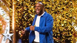 Comedian Axel Blake gets the GOLDEN BUZZER in STYLE  Auditions  BGT 2022