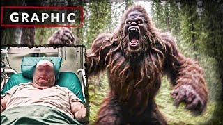 SASQUATCH ATTACK CAUGHT ON VIDEO  It Sent Me To The HOSPITAL  #bigfoot 2024