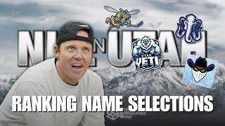 Ranking All 20 Utah NHL Team Name Candidates  Yeti  Outlaws  Mammoth  Swarm  Freeze  Hive