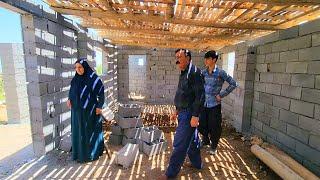 Arranging pallets with the cooperation of brothers turning the porch into a beautiful space