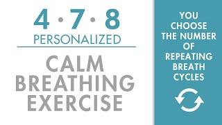 Personalized 4-7-8 Calm Breathing Exercise  Unlimited Cycles  Beginner Pace  Pranayama  #shorts