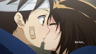 Ryouko x Ichirou Sweet Romantic Kiss Scene Aura  Anime Kiss Scene @a-kun_