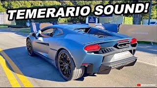 FIRST Lamborghini Temerario Revving Driving & Engine Cold Start Sound