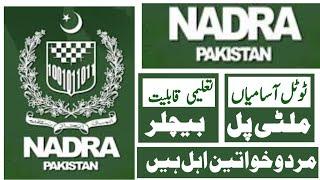 Nadra National data based Authority jobs 2024