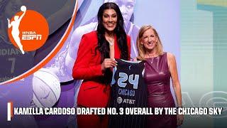 KAMILLA CARDOSO DRAFTED NO. 3 OVERALL BY THE CHICAGO SKY   WNBA Draft