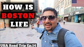 MY FIRST DAY IN BOSTON  BEST WAY TO TRAVEL IN BOSTON MASSACHUSETTS  USA Road Trip Ep.14