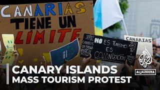 Canary islands protest Thousands rally against mass tourism