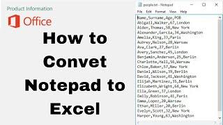 How to Convert Notepad to Excel - notepad to excel - convert .txt to .csv excel format