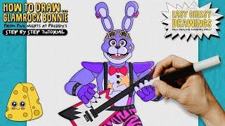 How to Draw GLAMROCK BONNIE  Five Nights at Freddys  Easy Step-By-Step Drawing Tutorial