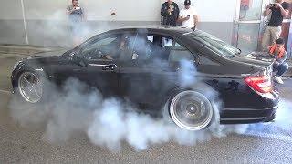 BURNOUTS & MADNESS in a Tunnel - CRAZY Tuned Cars LOUD Sounds Launch Controls & Accelerations