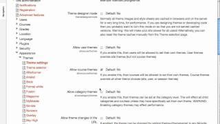 Moodle Theming 2 Initial Admin View