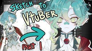 { Making of Vtuber Model  ILLUSTRATION  Royalty   PART 1