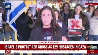 GRASSROOTS PROTEST AGAINST THE RED CROSS FOR IGNORING ISRAELI HOSTAGES IN GAZA