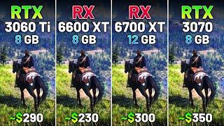 RTX 3060 Ti vs RX 6600 XT vs RX 6700 XT vs RTX 3070 - Test in 12 Games in 2024