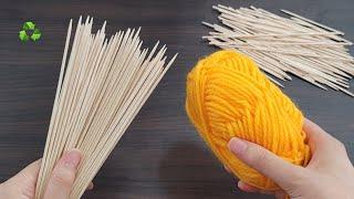 INCREDIBLE How to make money with wood stick and yarn at home - DIY recycling craft ideas