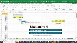 Excel 1 Dakika - & Kullanımı - 4