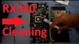 Cleaning Sapphire rx580 8gb nitro+  Applying Thermal Compound