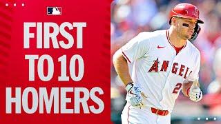 Mike Trout clobbers his 10th homer of the season First player in MLB to reach 10 homers