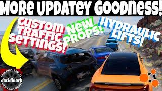 BeamNG Drive - More 0.26.x UPDATE GOODNESS New PROPS CUSTOM Traffic Settings WORKING Hydraulics