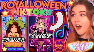 REACTING TO ROYALLOWEEN & WICKERY CLIFFS UPDATE TIKTOKS THAT ARE RELATABLE ROBLOX Royale High