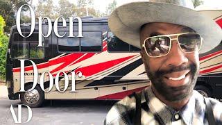 Inside J.B. Smooves Tricked-Out RV With A Lofted Bedroom  Open Door  Architectural Digest