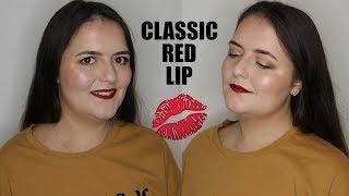 CLASSIC RED LIP MAKEUP TUTORIAL  Live Love Vicky