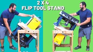 Make EASY Flip Top Tool Cart  router and planer stand