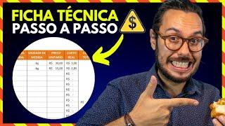 Como Fazer Ficha Técnica - PASSO A PASSO