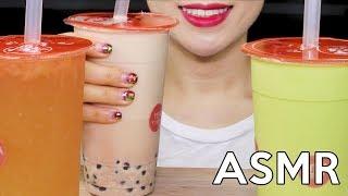 ASMR BUBBLE TEA BobaGrass JellyAloe Vera 버블티 리얼사운드 먹방 Eating Sounds