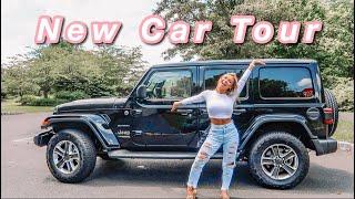 NEW CAR TOUR + Whats in my Car  2020 Jeep Wrangler Unlimited Sahara