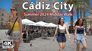 Cádiz City Walk Summer 2024 ️ 4K Virtual Walking Tour Spain