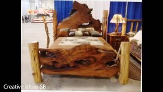 40 WOOD Bed Hand made Ideas 2017 - Unique Bed frame Log design Part.1 -newest populer decor