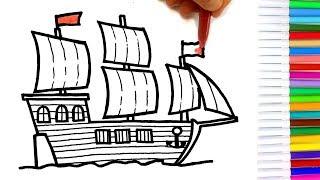 Disegnare Nave Pirati  divertente  Video disegno