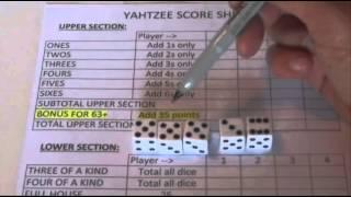 How to Win at Yahtzee - Tips and Tricks - Step by Step Instructions - Tutorial - 5 Dice Game