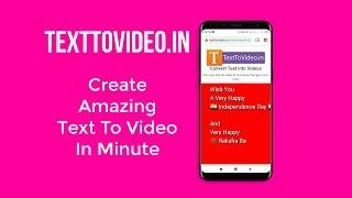 How To Create Text To Animated Videos In Just Minute - Make Quick Greeting Whatsapp Status