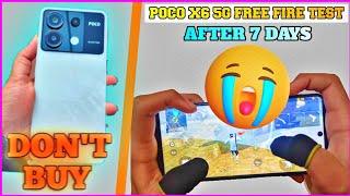 POCO X6 5G FREE FIRE TEST AFTER 7 DAYS poco x6 5g free fire gameplay + Battery Drain Test.UNBOXING