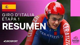 CARRERA CONTRA EL TIEMPO ⏱️  Giro de Italia - Resumen Etapa 1  Eurosport Cycling