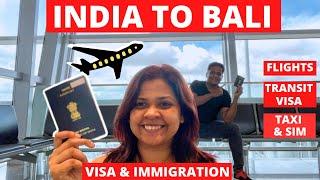 INDIA TO BALI FLIGHT COST VISA ON ARRIVAL & IMMIGRATION DETAILS  HONEYMOON IN BALI  IN HINDI