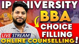 IP University BBA Choice Filling Online Counselling Preference sheet 2024