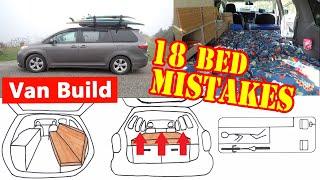 Bed design mistakes van conversion