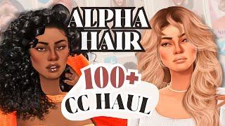 SIMS 4  ALPHA HAIR CC Haul + CC LINKS in Description 