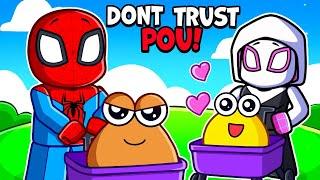 Spiderman and Gwen Have A POU FAMILY in Roblox