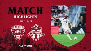 MATCH HIGHLIGHTS D.C. United vs Toronto FC  June 1 2024